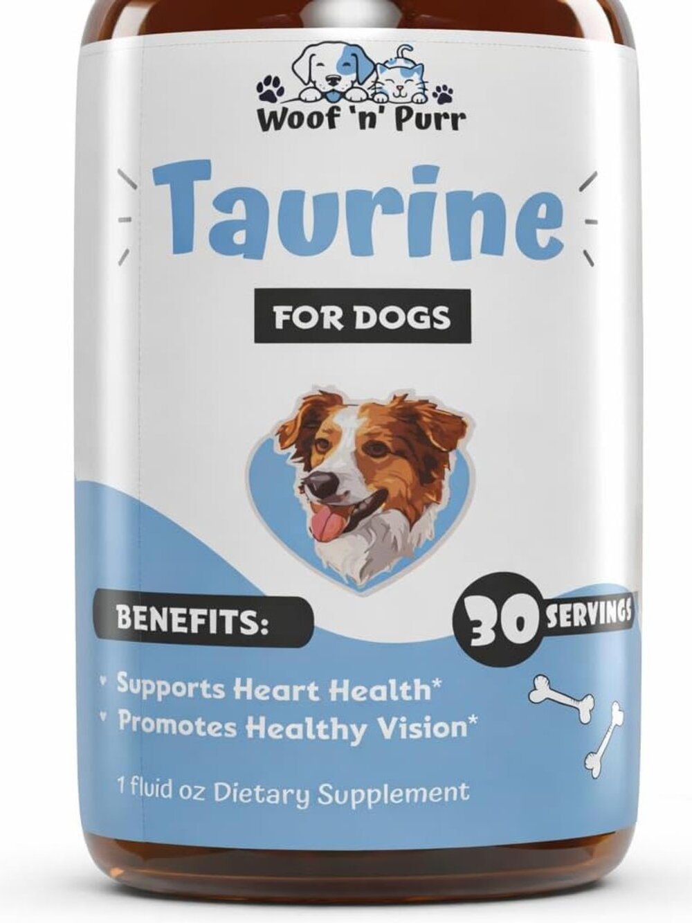Taurine for Dogs Supports Healthy Vision, Immune System Heart Supplements